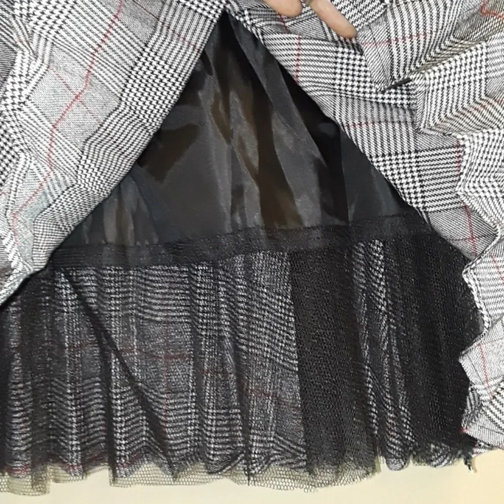 7th AVENUE Design plaid pleated skirt